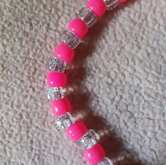 pink heart kandi choker - Picture 4 of 8